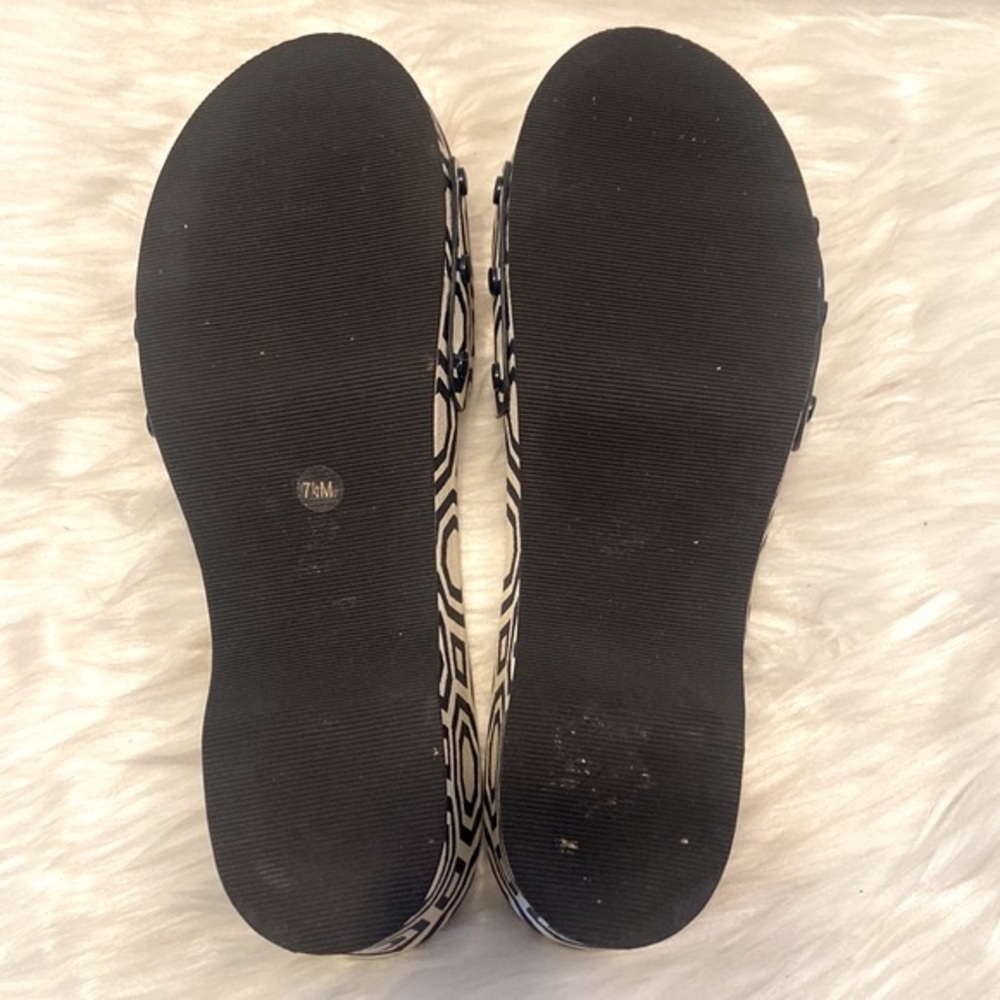 Tory Burch Noah Navy Leather Slides Size 7 1/2 - Picture 14 of 16